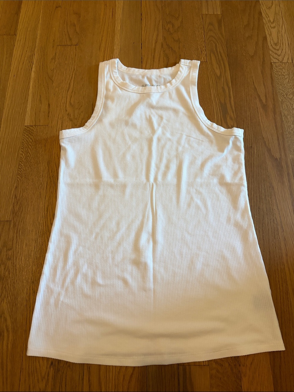 torrid White Ribbed Tank Top